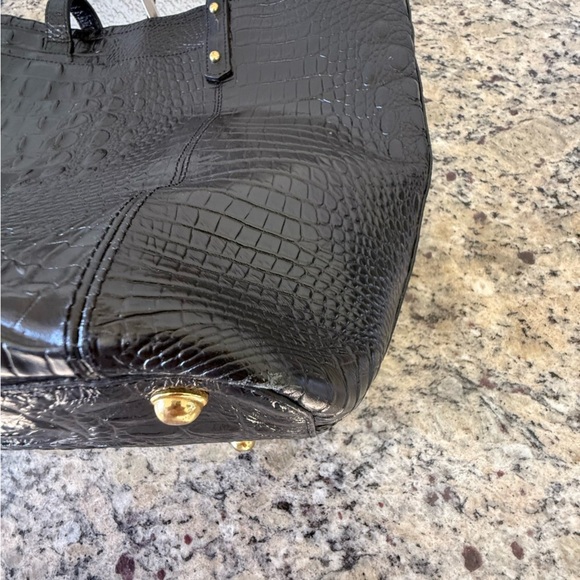 Brahmin Melbourne Collection All Day Large Leather Tote, Embossed Croc Black - Picture 11 of 14